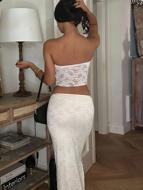 Conjunto De top e Saia Lapis