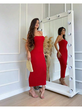 Vestido liso feminino costas trançadas