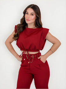 Conjunto Calça Alfaiataria Skinny Feminina