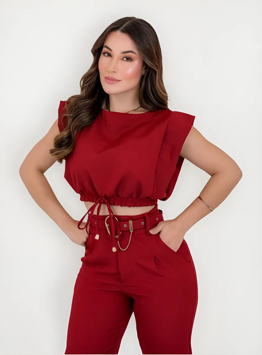 Conjunto Calça Alfaiataria Skinny Feminina