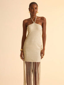 Vestido Longo Com Babados