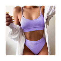 Biquíni Top com Cintura Alta Neon