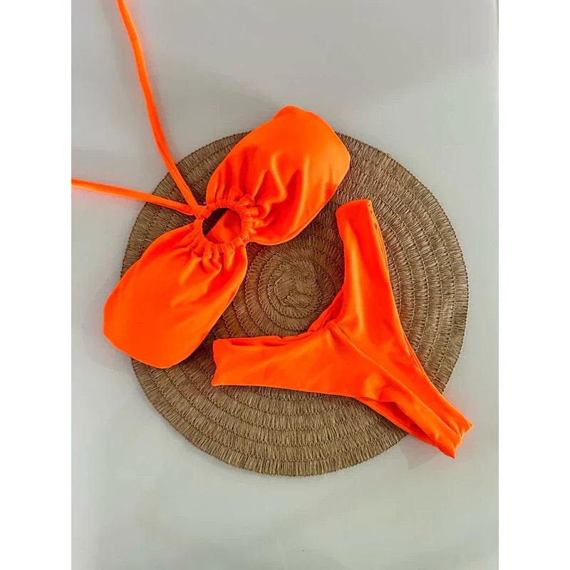 biquini fio duplo com bojo removível biquíni tomara que caia