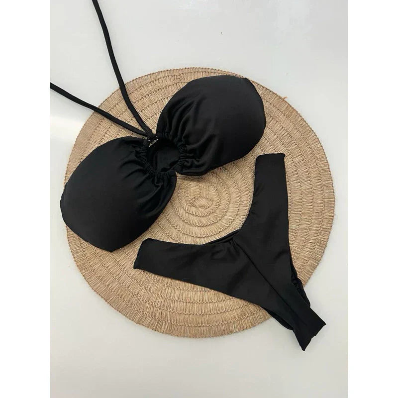 biquini fio duplo com bojo removível biquíni tomara que caia