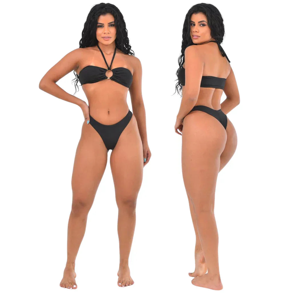 biquini fio duplo com bojo removível biquíni tomara que caia