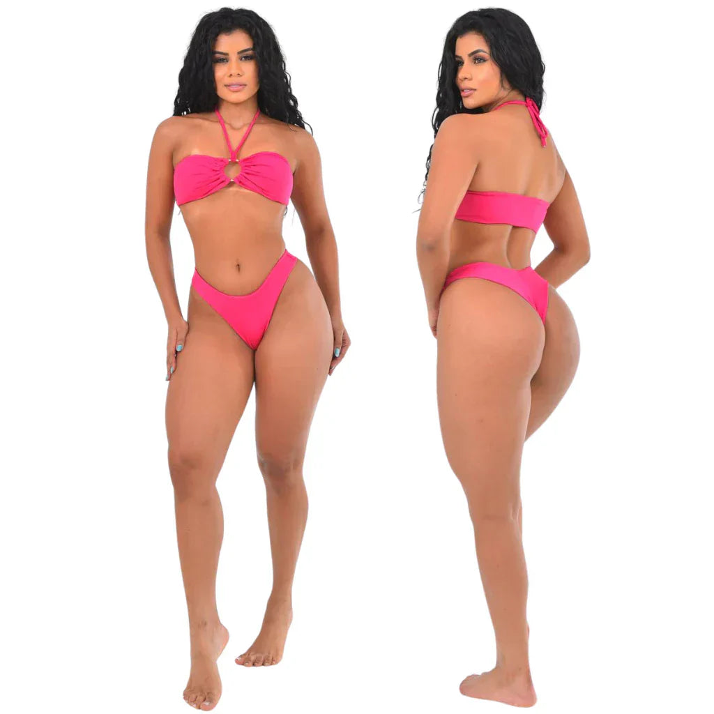 biquini fio duplo com bojo removível biquíni tomara que caia