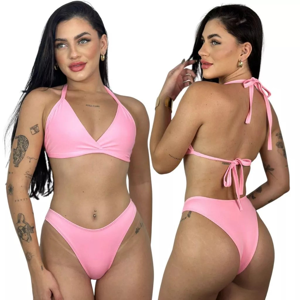 Biquíni Asa Delta Conjunto Top Fixo