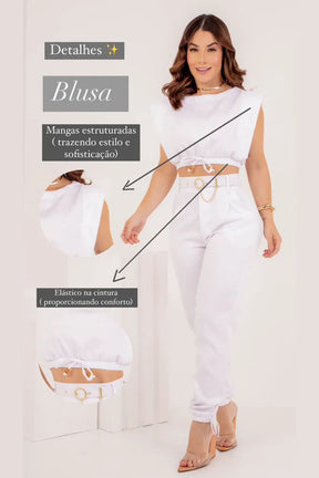 Conjunto Calça Alfaiataria Skinny Feminina