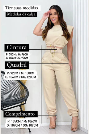 Conjunto Calça Alfaiataria Skinny Feminina