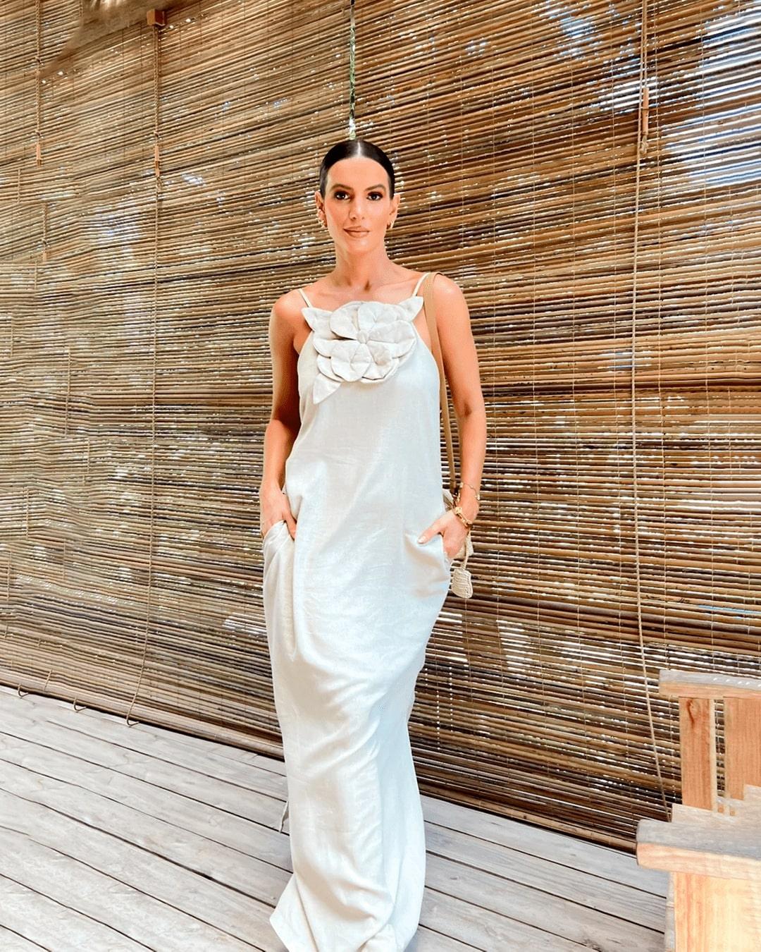 Vestido Longo Vogue Flor de Linho